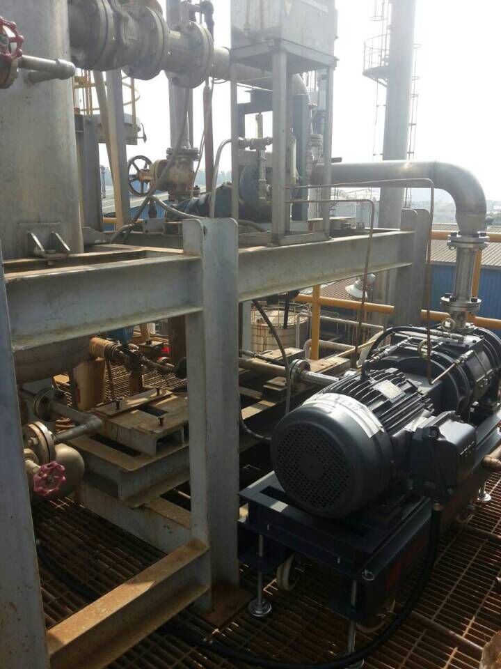 境外某化工厂应用我公司锐昇干式螺杆真空泵生产石化产品